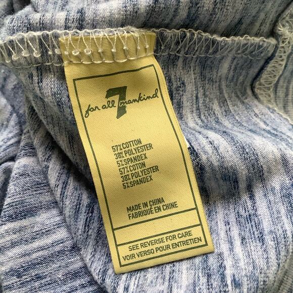 7 For All Mankind Blue Mint short sleeve Henley Tee Medium - Picture 5 of 5